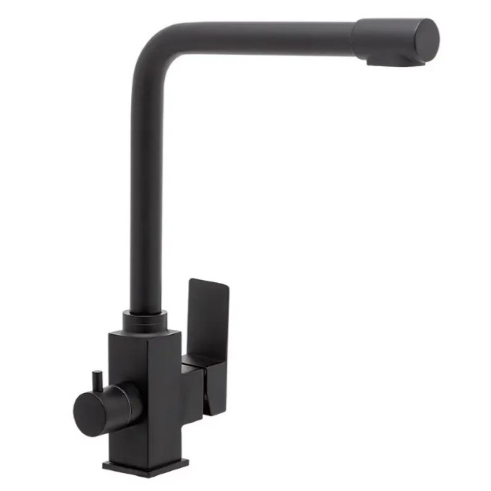 Змішувач для кухні WEZER з підлкюченням до фільтру PRO4C-02-BLACK