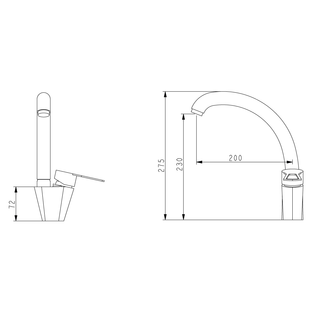 Змішувач для кухні WEZER KIT4A-16