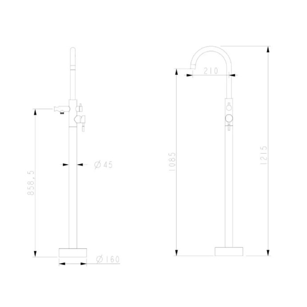 Смеситель для ванны WEZER EKO19A-01