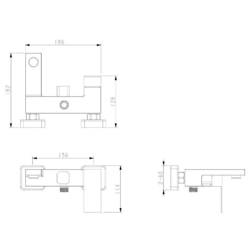 Змішувач для ванни WEZER PRO3B-02