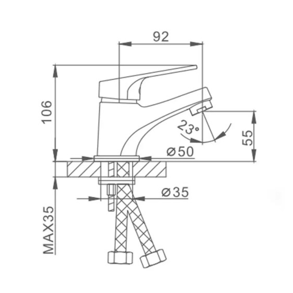 Змішувач для умивальника Frap F1013