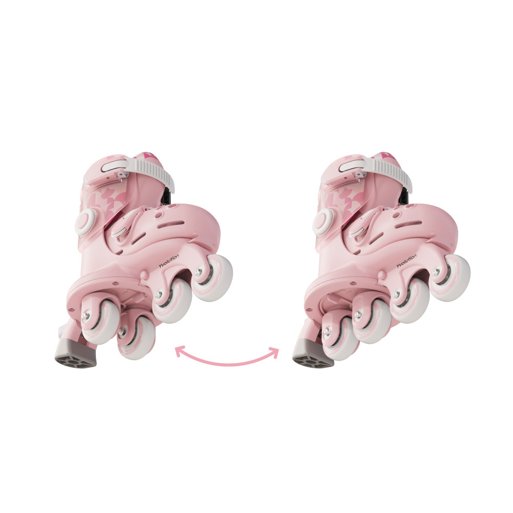 Детские ролики YVolution Switch Skates розовые YR25P4