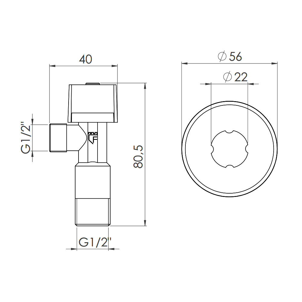 Кран приборный шаровой SD Forte 1/2" SF340W1515