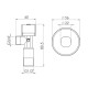 Кран приборный шаровой SD Forte 1/2"х3/4" SF340W1520