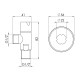 Кран приборный SD Forte 1/2" ручка "круг" SF342W1515