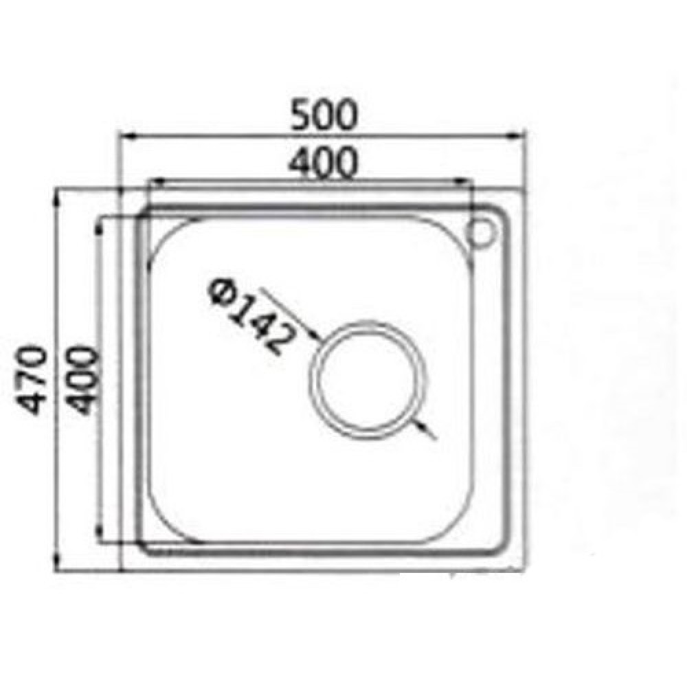 Мойка кухонная HAIBA 50x47 satin (HB0543)