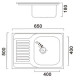 Мойка кухонная HAIBA 65x50 SATIN (HB0555)
