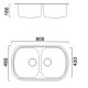 Мийка кухонна HAIBA 80x49 DOUBLE satin (HB0652)