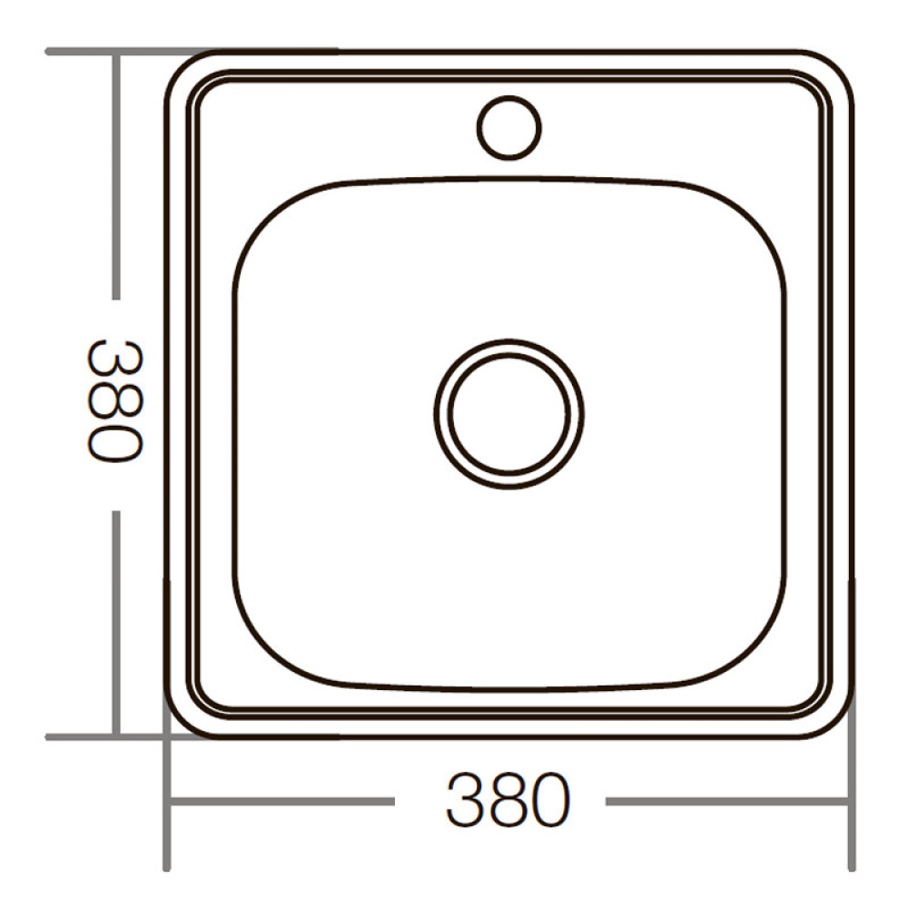 Мийка кухонна ZERIX Z3838-06-160E satin (ZM0555)