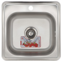 Мойка кухонная ZERIX Z4848-06-160E satin (ZM0557)