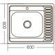 Мийка кухонна ZERIX Z6060R-04-160E satin (ZM0609)
