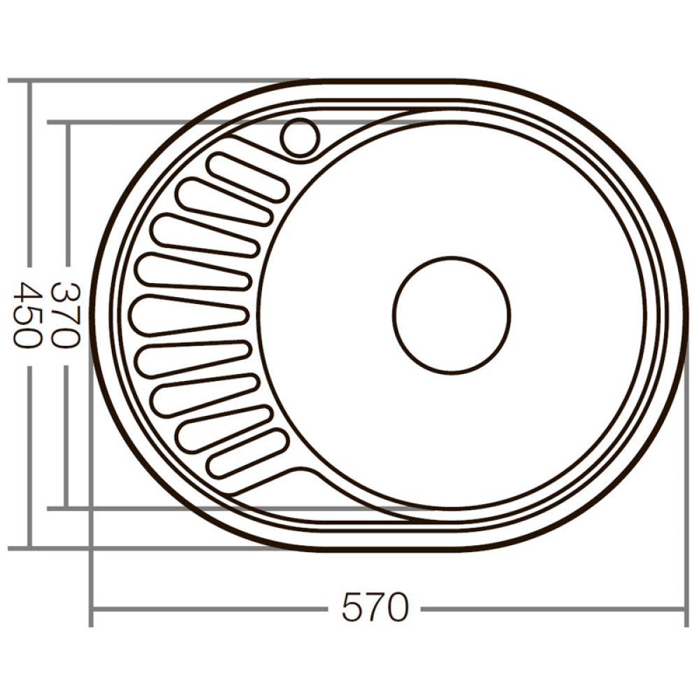 Мийка кухонна ZERIX Z5745-06-160E satin (ZX1588)