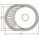 Мийка кухонна ZERIX Z5745-06-160E satin (ZX1588)