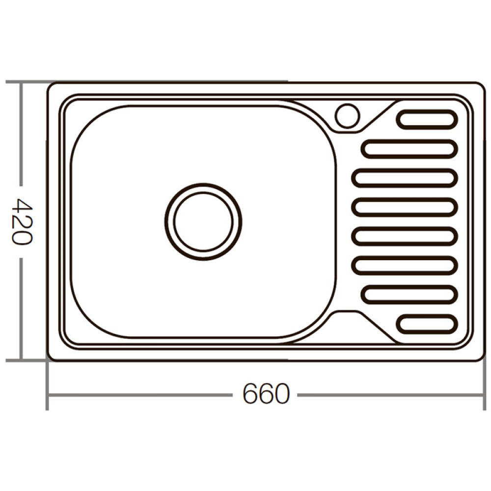 Мойка кухонная ZERIX Z6642-08-180D decor (ZX1601)