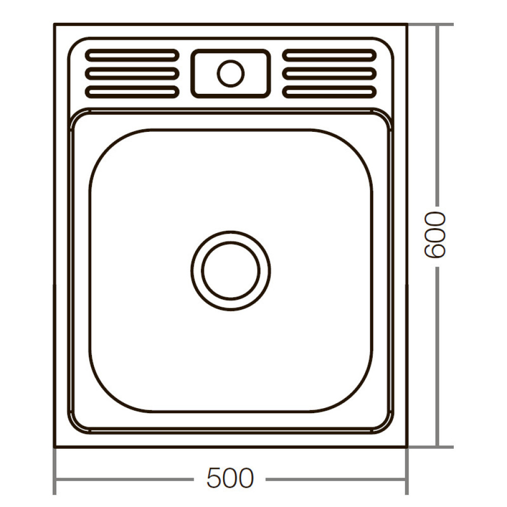 Кухонная мойка накладная ZERIX Z5060-06-160E satin (ZX1611)