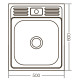 Кухонная мойка накладная ZERIX Z5060-06-160E satin (ZX1611)