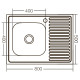 Кухонная мойка накладная ZERIX Z8050L-06-160E satin ZX1612