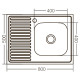 Кухонная мойка накладная ZERIX Z8050R-04-160E satin (ZX1615)