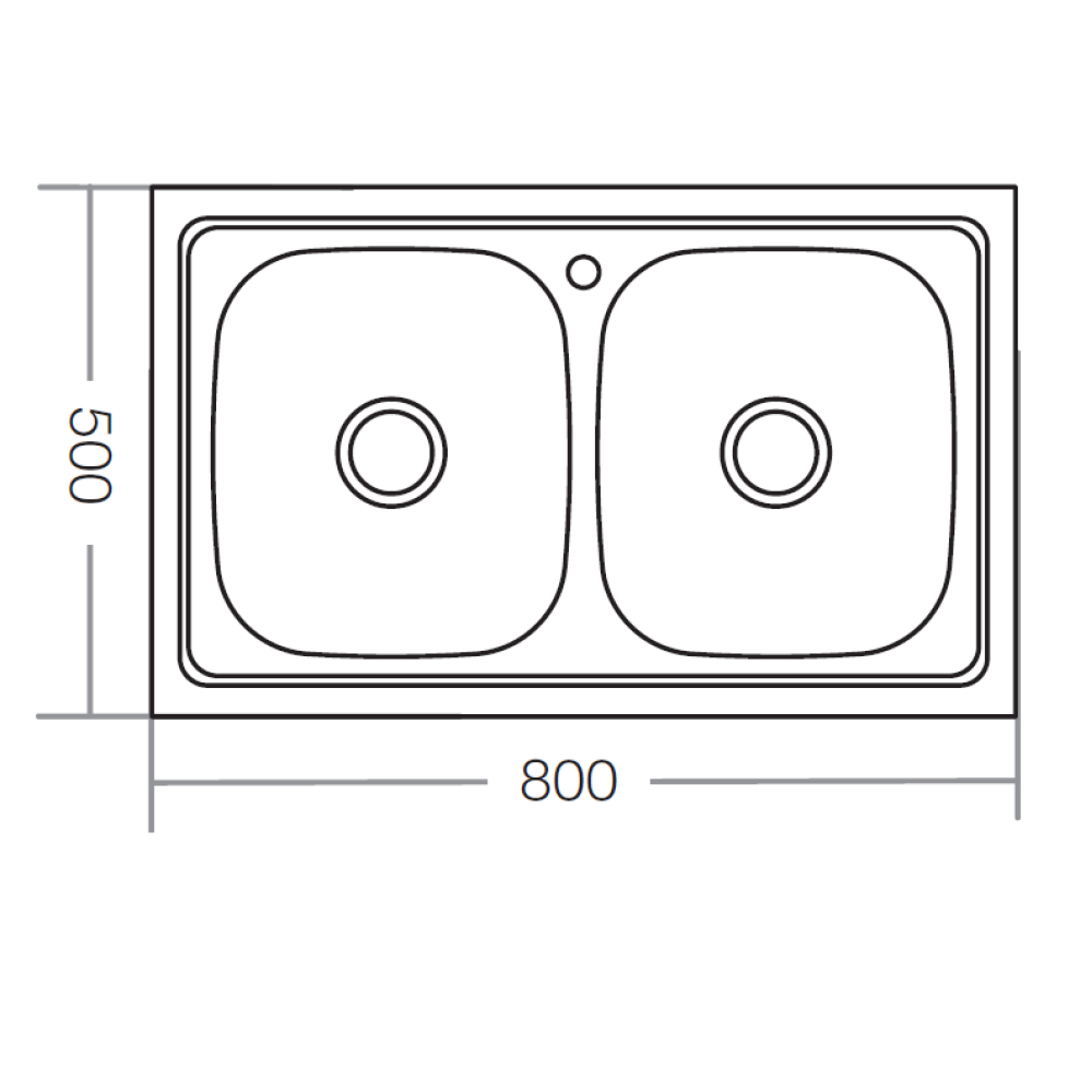 Мойка кухонная ZERIX Z8050D-08-180E satin (ZM0569)