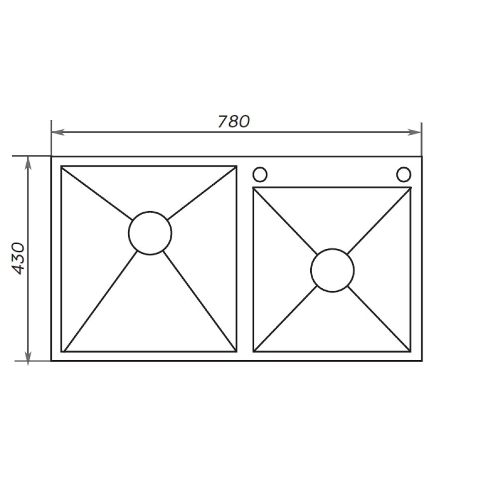 Мойка кухонная ZERIX ZUS7843-HM (ZM0573)