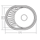 Мойка кухонная ZERIX Z5745-08-180D decor (ZX1593)