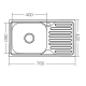 Мойка кухонная ZERIX Z7642-08-180E satin (ZX1602)