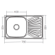 Мойка кухонная ZERIX Z7848-08-180E satin (ZX1604)