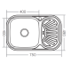 Мойка кухонная ZERIX Z7549-08-180E satin (ZX1606)