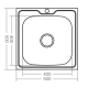 Кухонная мойка накладная ZERIXZ5050-06-160E satin (ZX1609)