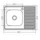 Кухонна мийка накладна ZERIX Z8050R-06-160E satin (ZX1613)