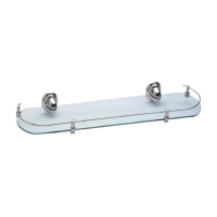 Поличка скляна з обмежувачем ZERIX LR1507 (LL1406)