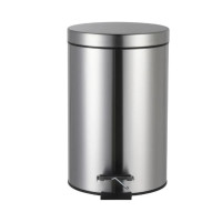 Відро для сміття Zerix Solo-TC0205 SS Color з плавним закриттям, кругле, 5 л, нержавійка (ZX5888)
