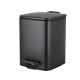 Мусорное ведро Zerix Kubix-TC0106 Black с плавным закрытием, квадратное, 6 л, черный (ZX5890)