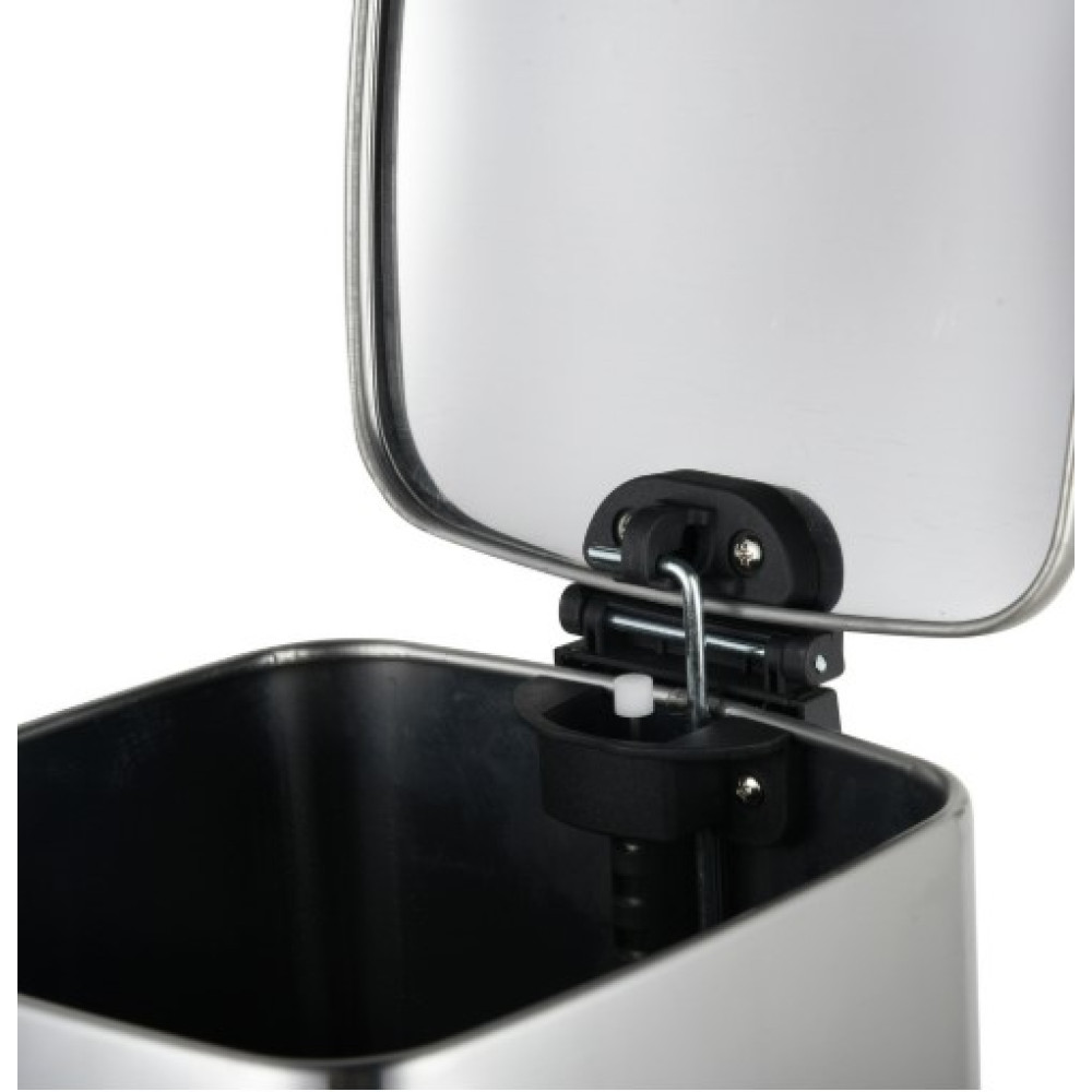 Мусорное ведро Zerix Kubix-TC0108 SS Color с плавным закрытием, квадратное, 8 л, нержавейка (ZX5891)