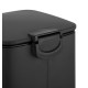 Відро для сміття Zerix Kubix-TC0108 Black з плавним закриттям, квадратне, 8 л, чорний (ZX5892)