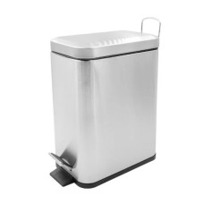 Мусорное ведро Zerix Sansa-TC0105 SS Color с плавным закрытием, прямоугольное, 5 л, нержавейка (ZX5893)