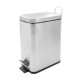 Мусорное ведро Zerix Sansa-TC0105 SS Color с плавным закрытием, прямоугольное, 5 л, нержавейка (ZX5893)
