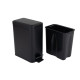 Мусорное ведро Zerix Sansa-TC0105 Black с плавным закрытием, прямоугольное, 5 л, черный (ZX5894)