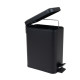 Мусорное ведро Zerix Sansa-TC0105 Black с плавным закрытием, прямоугольное, 5 л, черный (ZX5894)