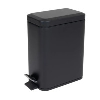 Відро для сміття Zerix Sansa-TC0105 Black з плавним закриттям, прямокутне, 5 л, чорний (ZX5894)