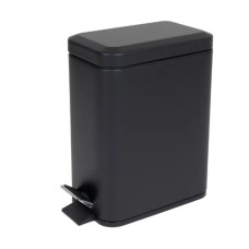 Мусорное ведро Zerix Sansa-TC0105 Black с плавным закрытием, прямоугольное, 5 л, черный (ZX5894)