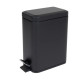 Мусорное ведро Zerix Sansa-TC0105 Black с плавным закрытием, прямоугольное, 5 л, черный (ZX5894)