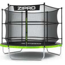 Батут с внутренней сеткой Zipro Jump Pro 8 футов 252 см черно-зеленый (5902659840660)