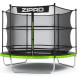 Батут с внутренней сеткой Zipro Jump Pro 8 футов 252 см черно-зеленый (5902659840660)