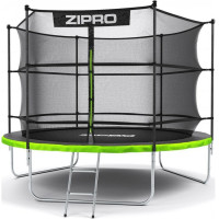Батут с внутренней сеткой Zipro Jump Pro 10 футов 312 см черно-зеленый (5902659840677)