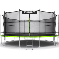 Батут із внутрішньою сіткою Zipro Jump Pro 16 футів 496 см чорно-зелений (5902659840707)