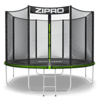 Батут с внутренней сеткой Zipro Jump Pro 10 футов 312 см черно-зеленый (5902659840721)