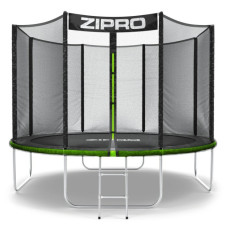 Батут с внутренней сеткой Zipro Jump Pro 10 футов 312 см черно-зеленый (5902659840721)