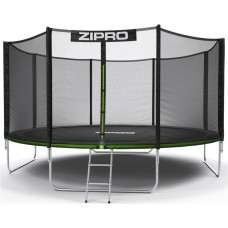 Батут с внутренней сеткой Zipro Jump Pro 14 футов 435 см черно-зеленый (5902659840745)