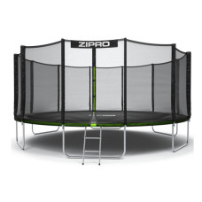 Батут с внутренней сеткой Zipro Jump Pro 16 футов 496 см черно-зеленый (5902659840752)